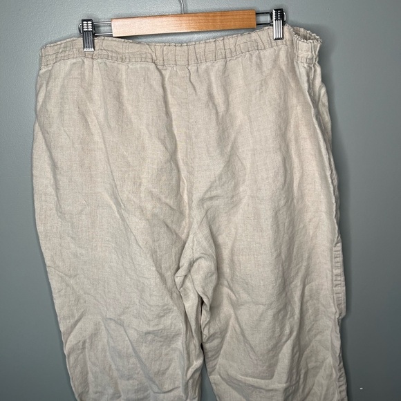 Eileen Fisher Organic Linen Tapered Pull On Pant - Picture 7 of 10